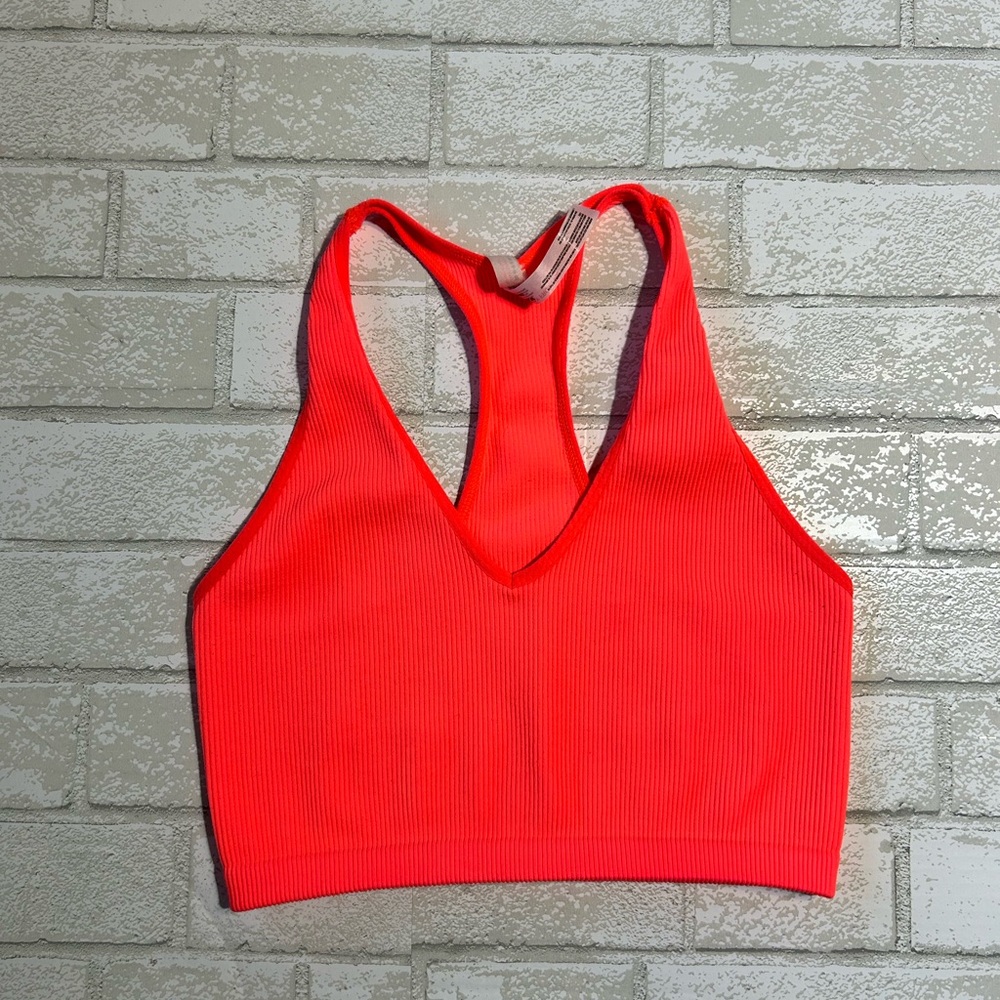 Free People Neon Ribbed Racerback Bra/Top